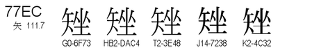 U+77EC